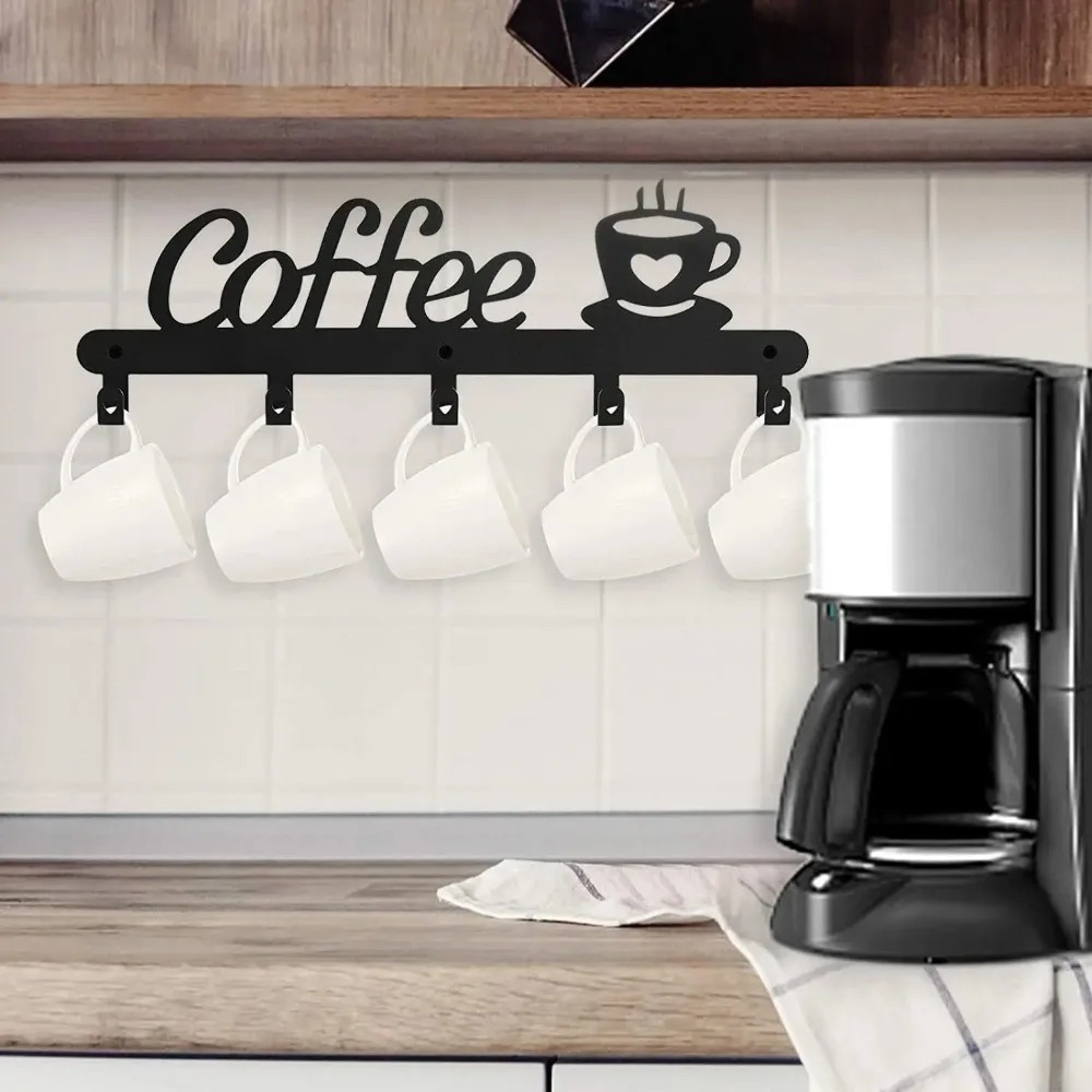 Metal Wall Mounted Coffee Mug  - Kitchen Appliances Shelves recension och pris