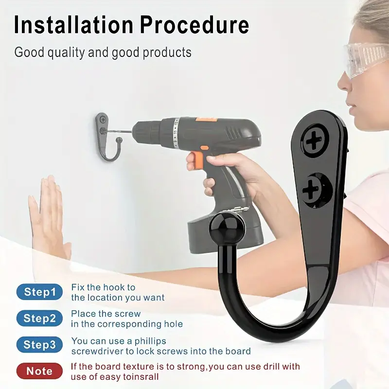 Black Metal Hooks with Screws  - Kitchen Appliances Shelves recension och pris