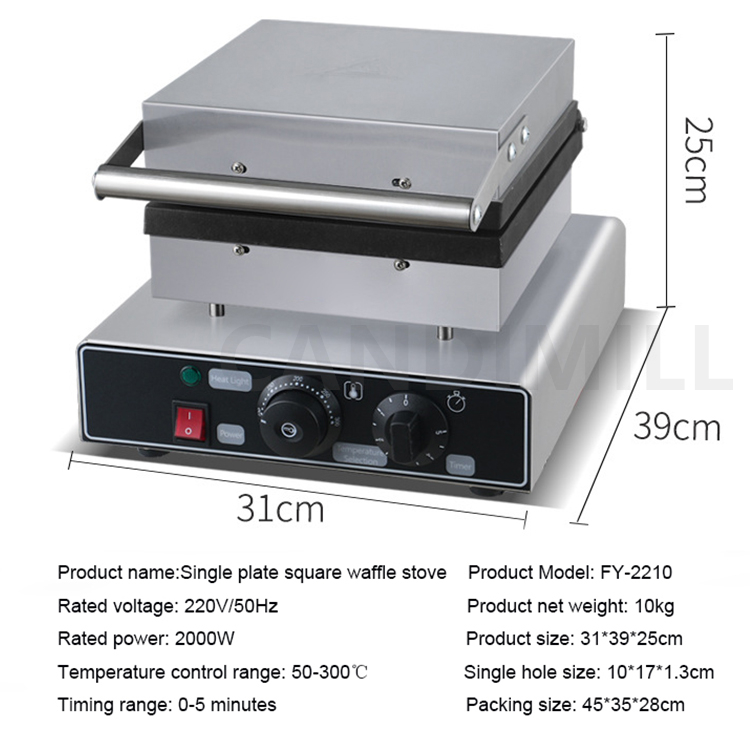 Non-Stick Waffle Maker Square  - Waffle Iron Belgian recension och pris