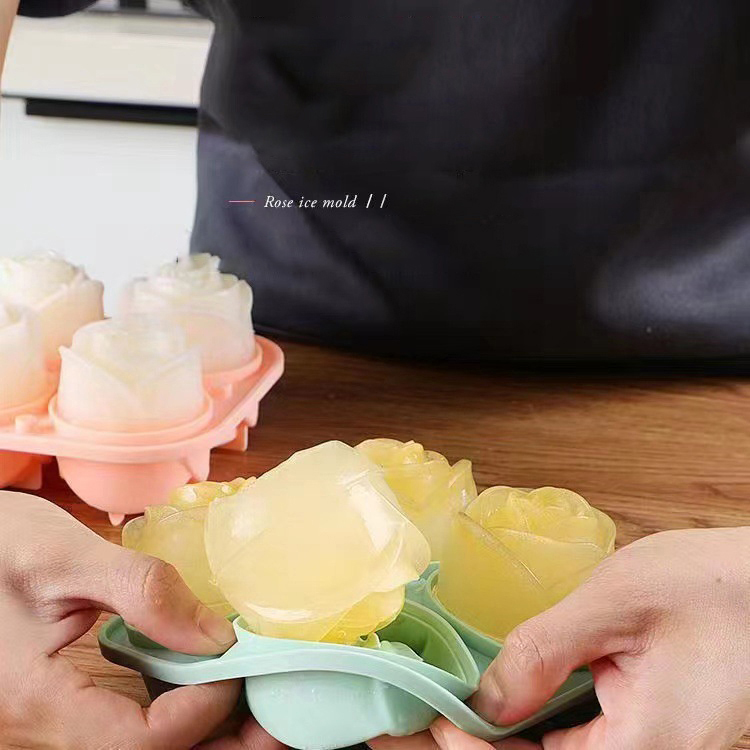 3D Rose Ice Molds 4 Holes Ice  - Kitchen Appliances Shelves recension och pris