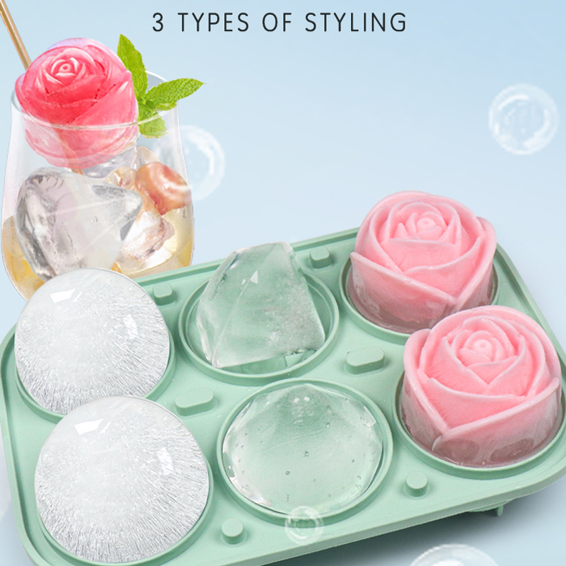 3D Rose Diamond Round Ice Cube - Kitchen Appliances Shelves recension och pris