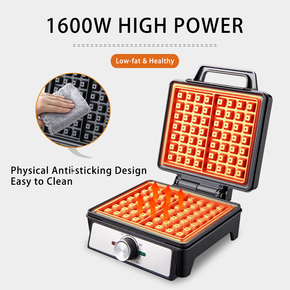 Waffles Maker 2 Slices Adjusta - Waffle Iron Belgian recension och pris