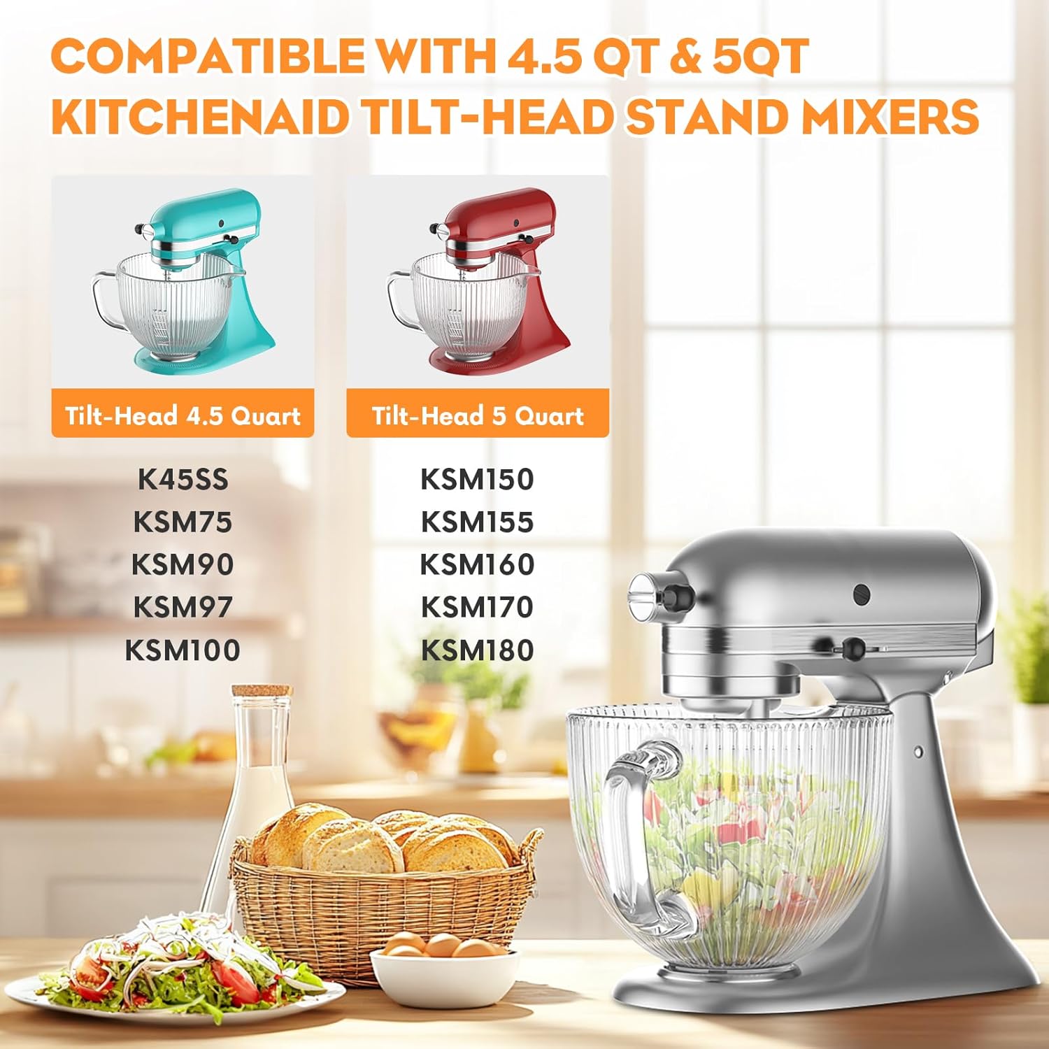 GVODE Glass Bowl for Kitchenai - Kitchen Appliances Kitchenaid recension och pris