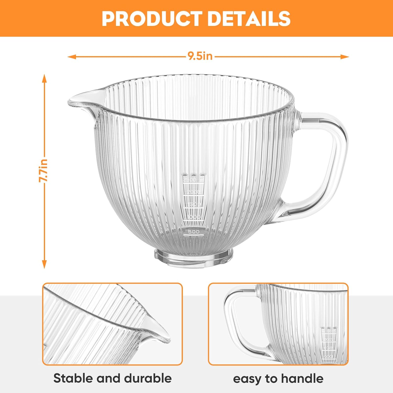 GVODE Glass Bowl for Kitchenai - Kitchen Appliances Kitchenaid recension och pris