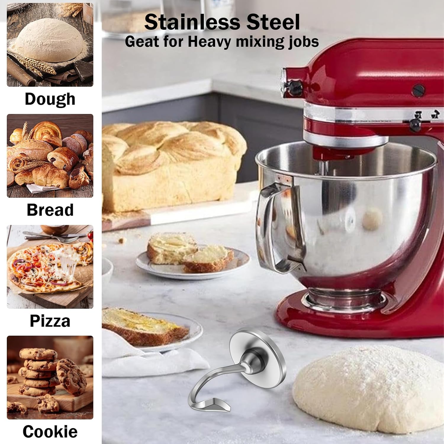 Stainless Steel Dough Hook Wit - Kitchen Appliances Kitchenaid recension och pris