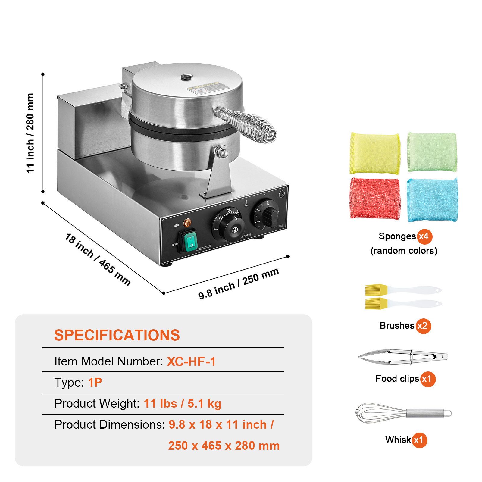 Commercial Waffle Maker, 1230W - Waffle Iron Belgian recension och pris