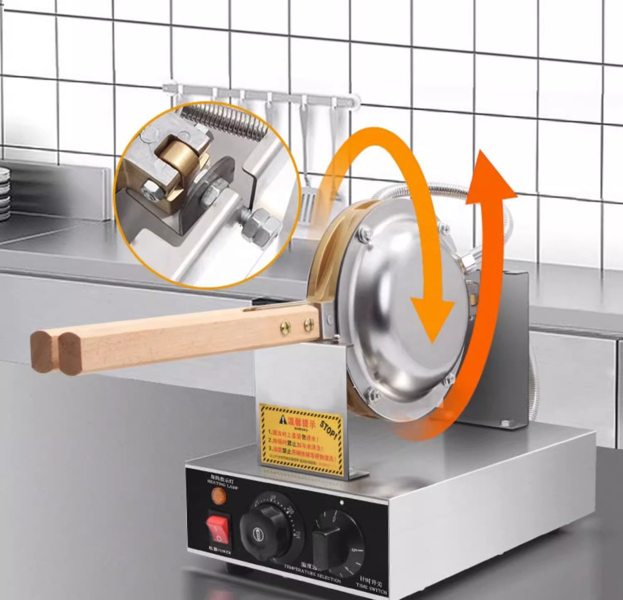 Commercial Heart Shape Belgian - Waffle Iron Belgian recension och pris