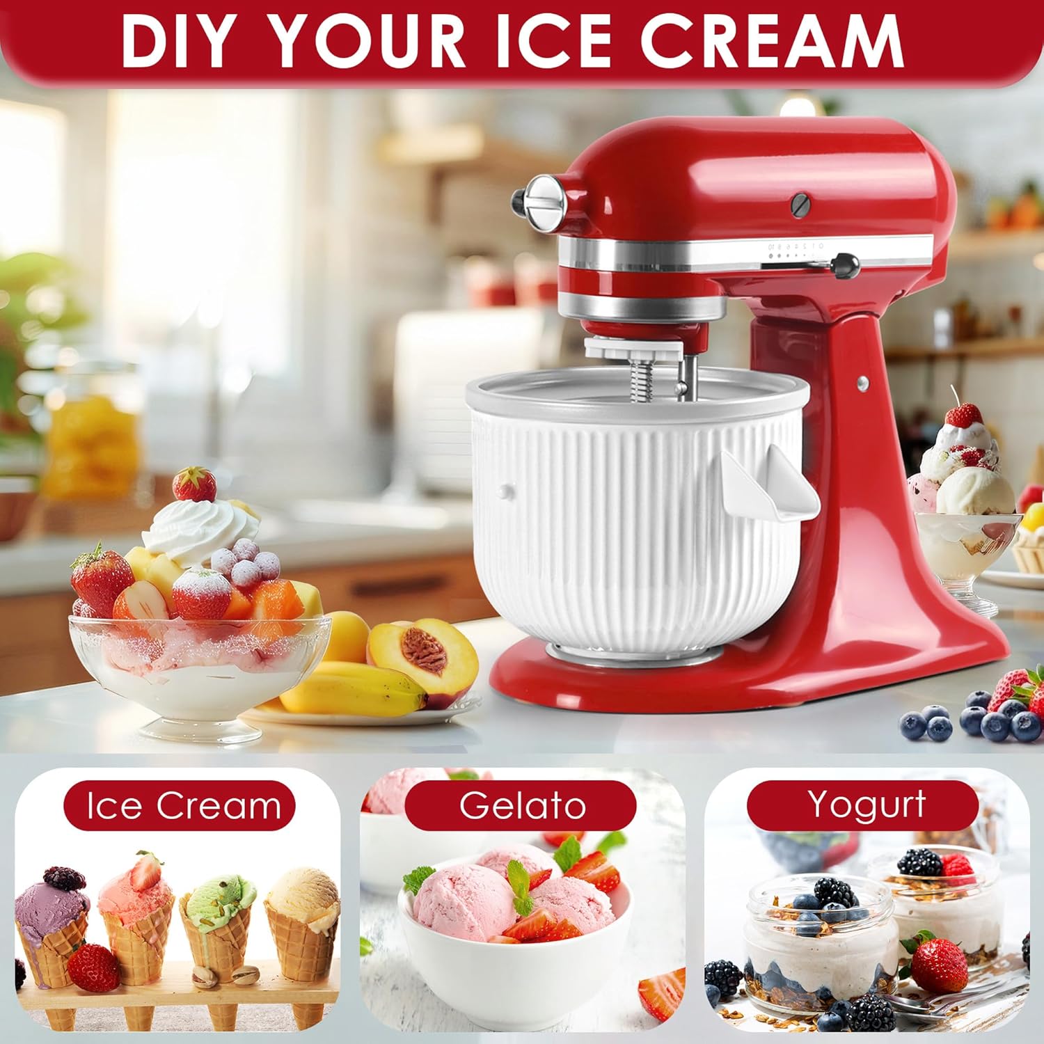 Ice Cream Maker Attachment for - Kitchen Appliances Kitchenaid recension och pris